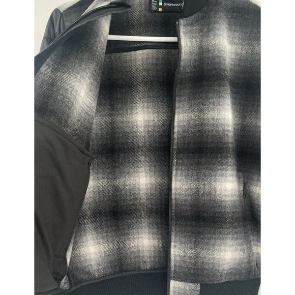 SmartWool Women's Bomber Jacket Size XS Merino Wool Ibera Plaid - Picture 15 of 16